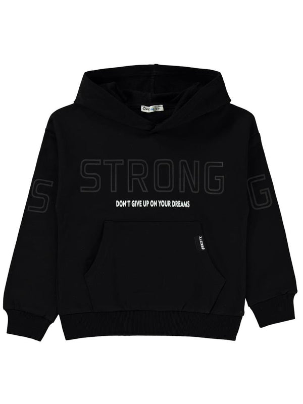 Civil Boys Strong baskılı 10-13 Yaş Sweatshirt - Siyah