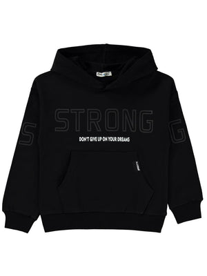 Civil Boys Strong baskılı 6-9 Yaş Sweatshirt - Siyah