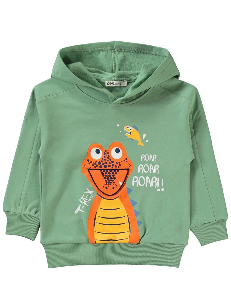 Civil Boys Trex Baskılı 2-5 Yaş Eşofman Takımı - Yeşil