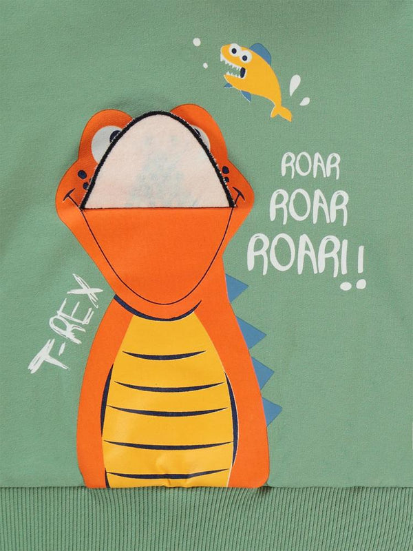 Civil Boys Trex Baskılı 2-5 Yaş Eşofman Takımı - Yeşil