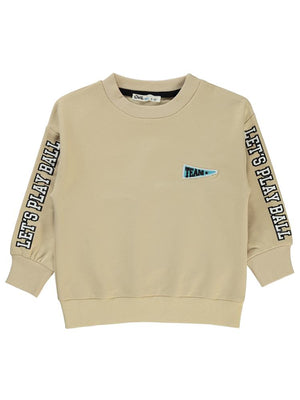 Civil Boys Lets Play Ball Baskılı 2-5 Yaş Sweatshirt - Bej