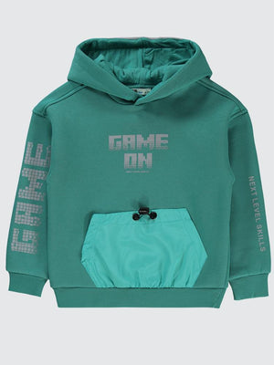 Civil Boys Game On Baskılı 10-13 Yaş Sweatshirt - Yeşil