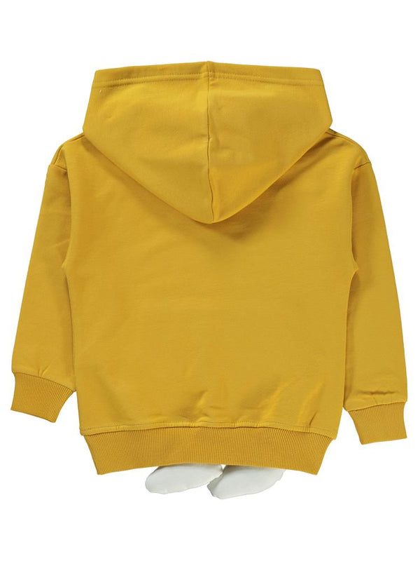 Civil Boys Ayıcık Baskılı Ayaklı 2-5 Yaş Sweatshirt - Hardal