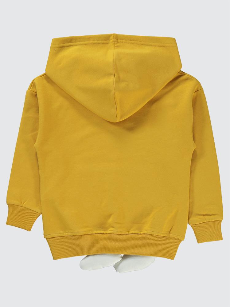 Civil Boys Ayıcık Baskılı Ayaklı 2-5 Yaş Sweatshirt - Hardal