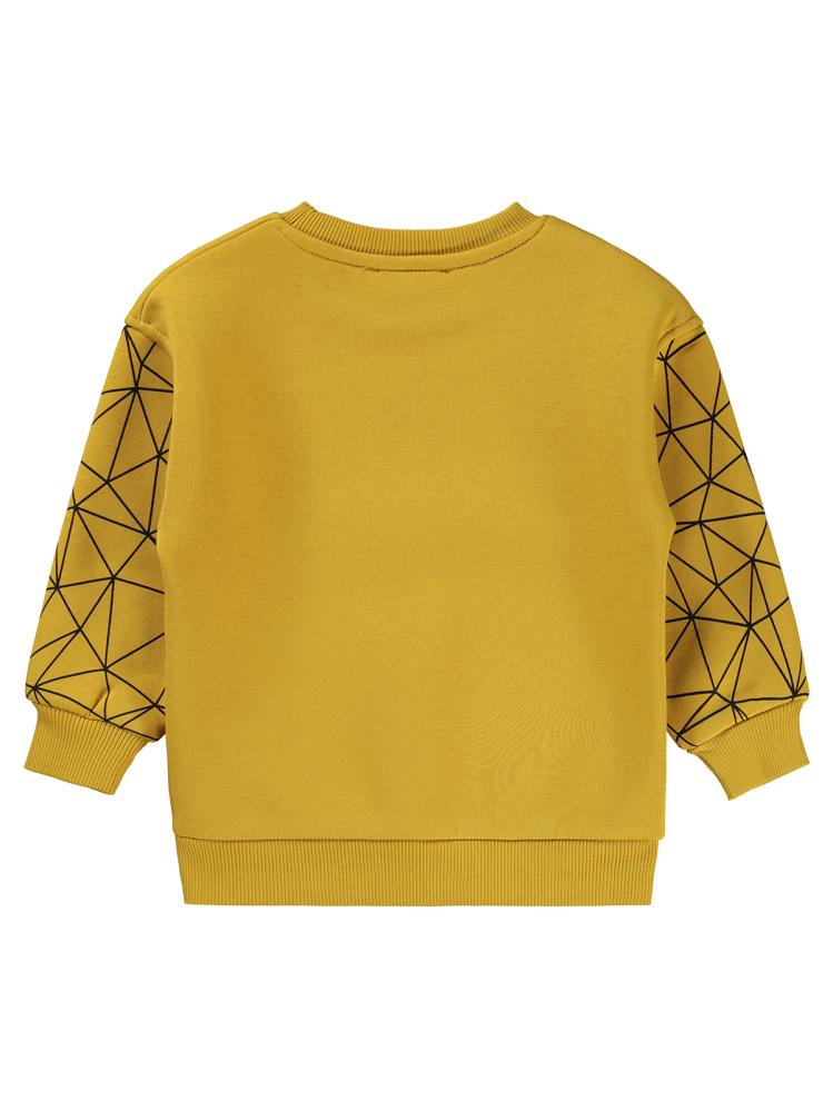 Civil Boys Dinazor Baskılı 2-5 Yaş Sweatshirt - Hardal