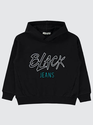 Civil Boys Black Baskılı 10-13 Yaş Sweatshirt - Siyah