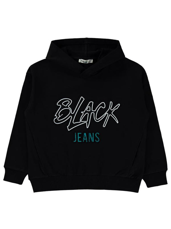 Civil Boys Black Baskılı 6-9 Yaş Sweatshirt - Siyah