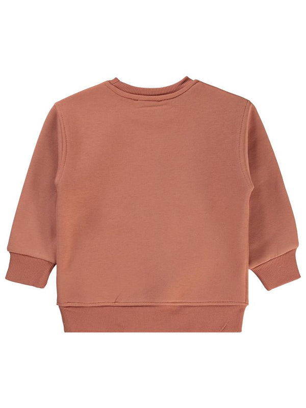 Civil Boys Hello Köpek Baskılı 2-5 Yaş Sweatshirt - Turuncu