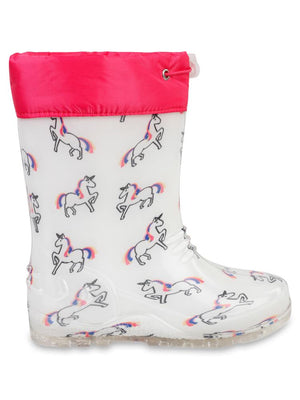 Civil Boots Unicorn 30-36 Numara Yağmur Çizmesi - Beyaz