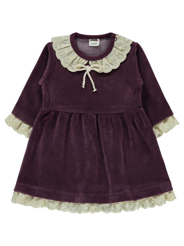 Civil Baby Dantel Yaka 6-18 Ay Elbise - Lila