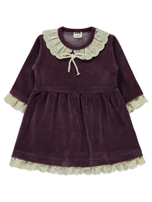 Civil Baby Dantel Yaka 6-18 Ay Elbise - Lila