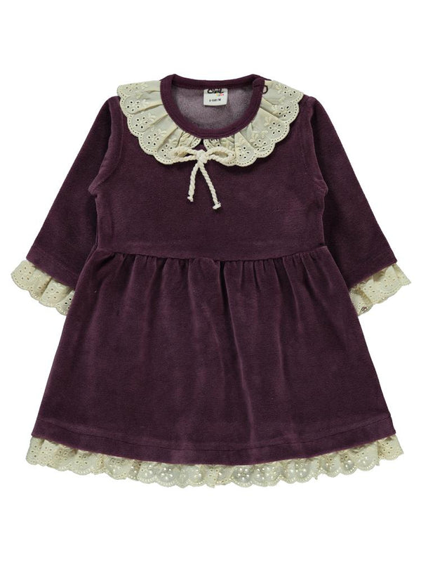 Civil Baby Dantel Yaka 6-18 Ay Elbise - Lila