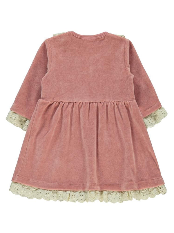 Civil Baby Dantel Yaka 6-18 Ay Elbise - Pudra