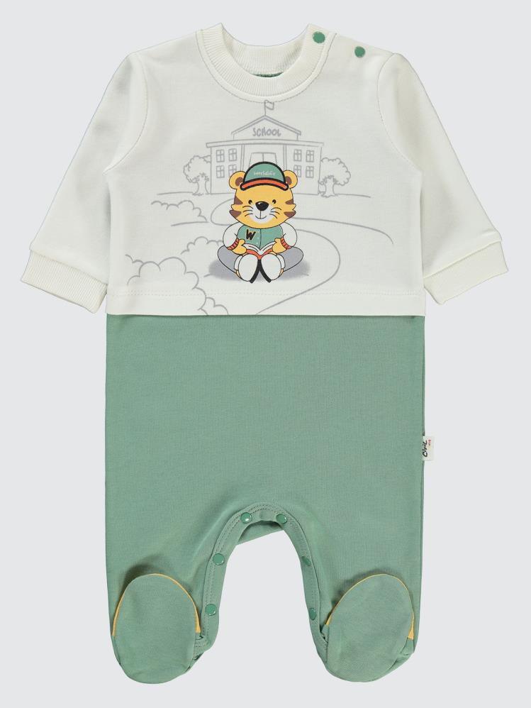 Civil Baby Kaplan Baskılı 1-9 Ay Tulum - Haki