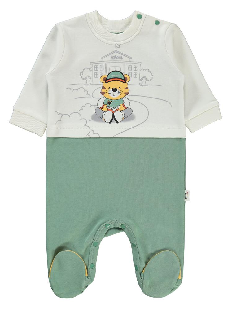 Civil Baby Kaplan Baskılı 1-9 Ay Tulum - Haki