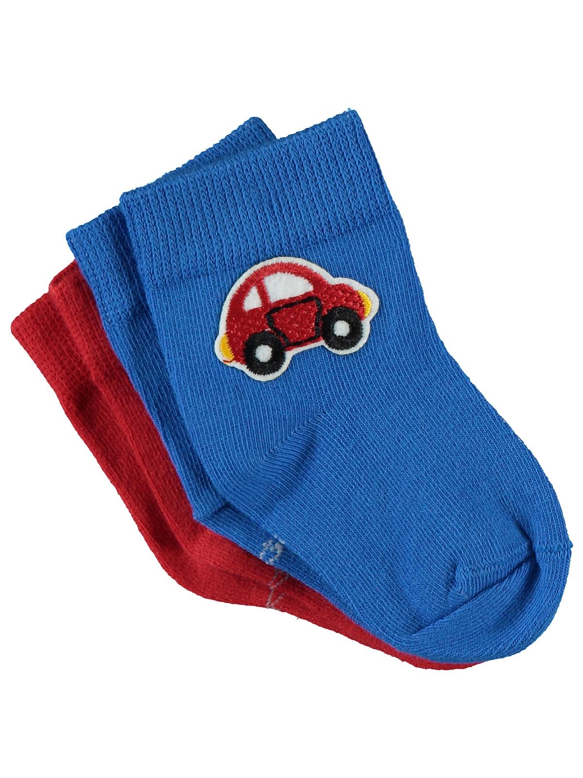 Civil Baby Erkek Bebek Aksesuarlı 2'li Çorap 6-18 Ay  - Mavi