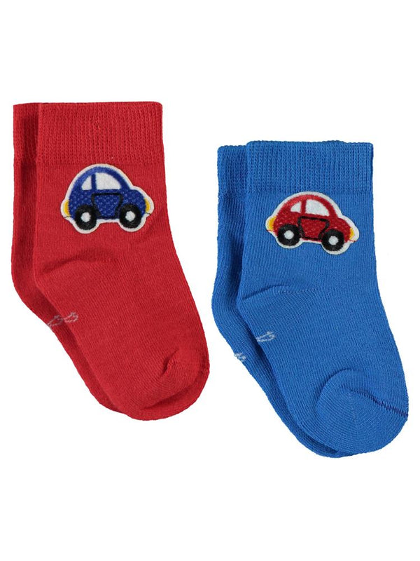 Civil Baby Erkek Bebek Aksesuarlı 2'li Çorap 6-18 Ay  - Mavi