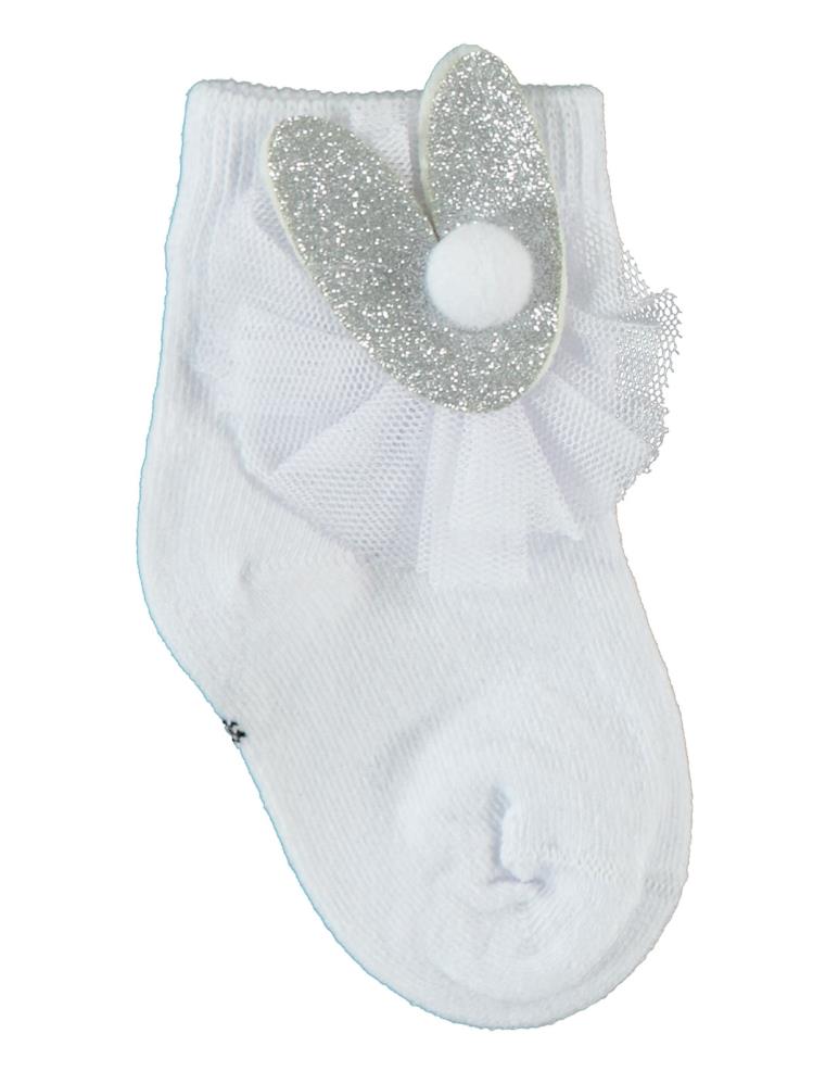 Civil Baby Kalp Aksesuarlı 6-18 Ay Bebek Kız Çorap - Pembe