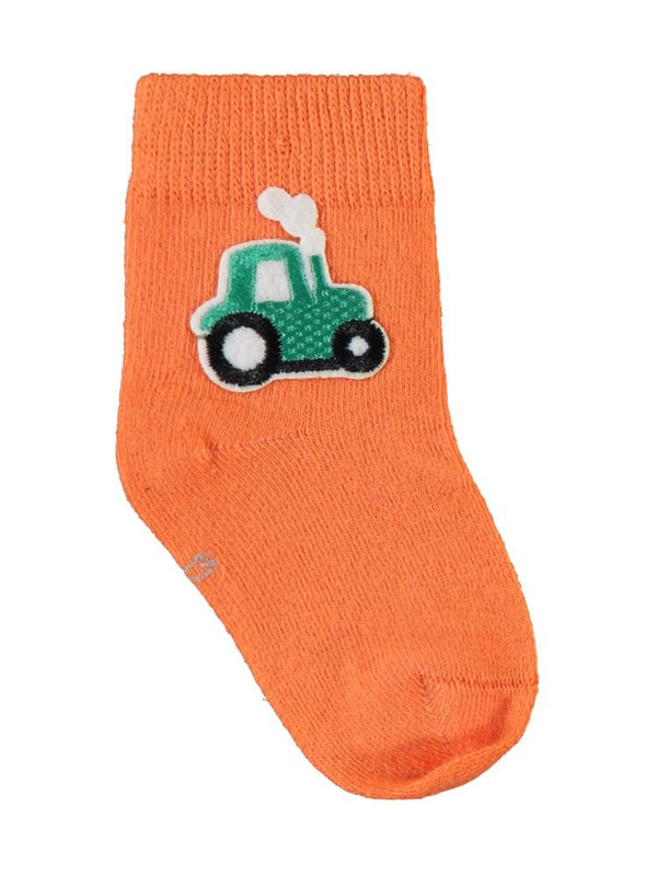 Civil Baby Erkek Bebek Aksesuarlı 2'li Çorap 6-18 Ay - Sarı