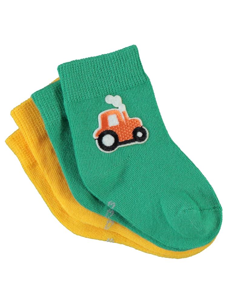 Civil Baby Erkek Bebek Aksesuarlı 2'li Çorap 6-18 Ay - Yeşil