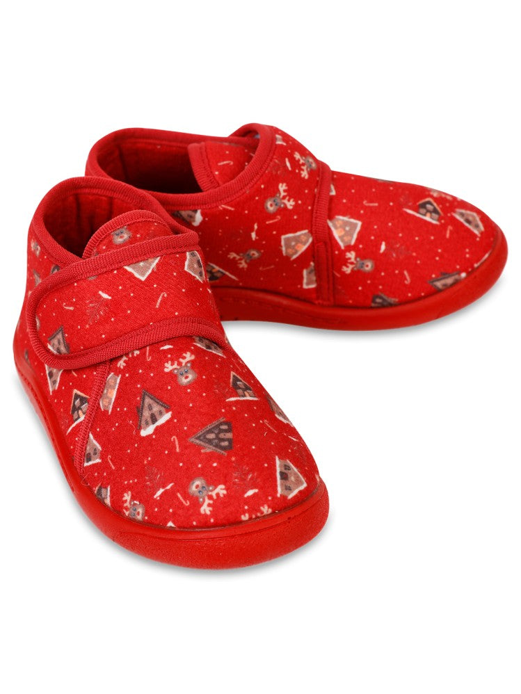 Civil Geyik Baskılı 27-32 Numara Panduf - Kırmızı