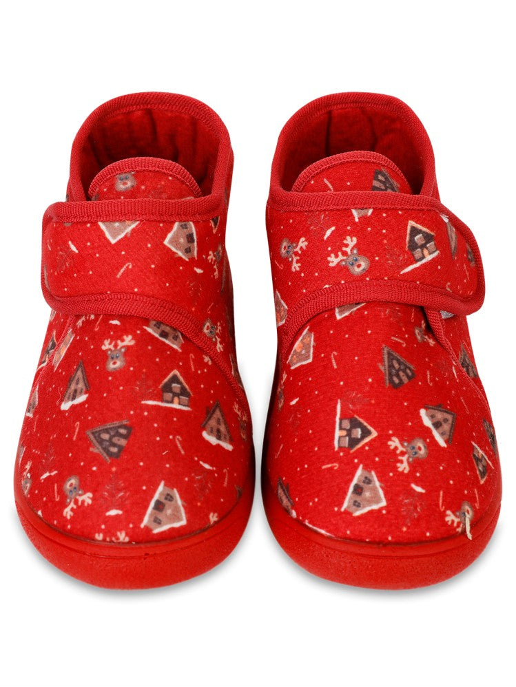 Civil Geyik Baskılı 27-32 Numara Panduf - Kırmızı