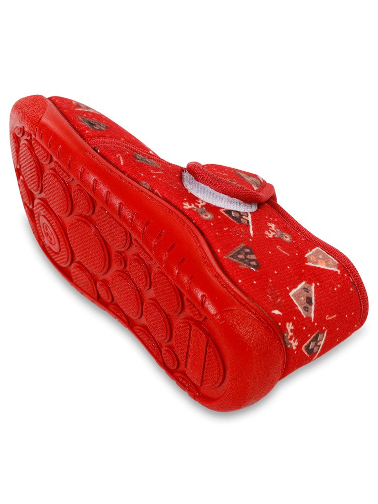 Civil Geyik Baskılı 27-32 Numara Panduf - Kırmızı