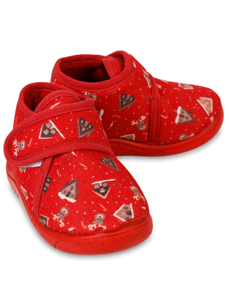 Civil Geyik Baskılı 21-26 Numara Panduf - Kırmızı