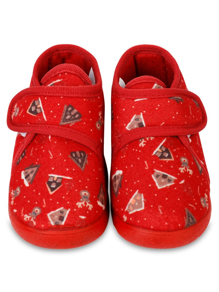 Civil Geyik Baskılı 21-26 Numara Panduf - Kırmızı