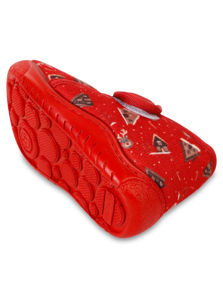 Civil Geyik Baskılı 21-26 Numara Panduf - Kırmızı