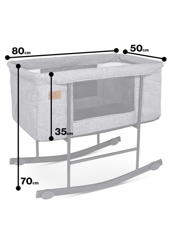 Bebelow Rubi Anne Yanı Beşik - Gri