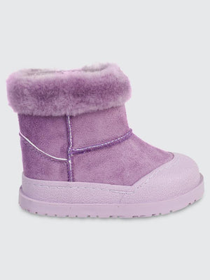 Civil Boots Süet 22-26 Numara Bot - Lila