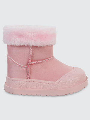 Civil Boots Süet 22-26 Numara Bot - Pembe