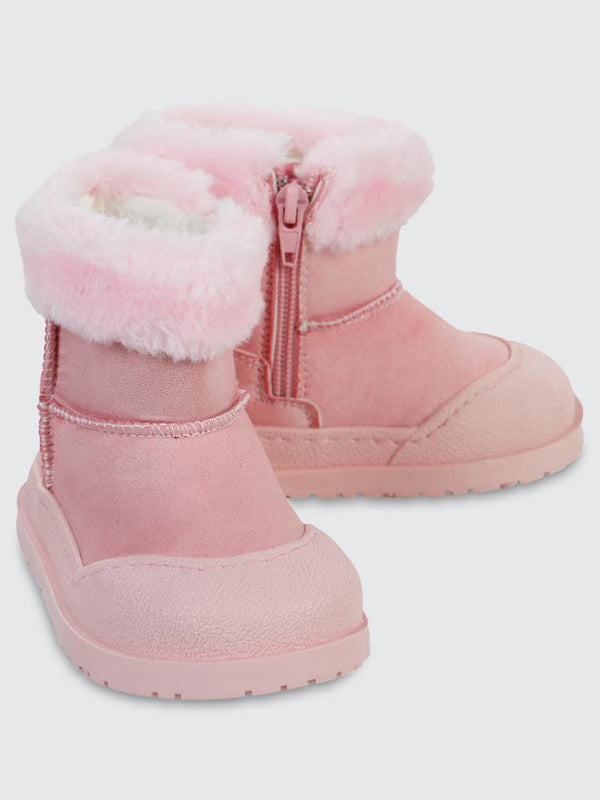 Civil Boots Süet 22-26 Numara Bot - Pembe