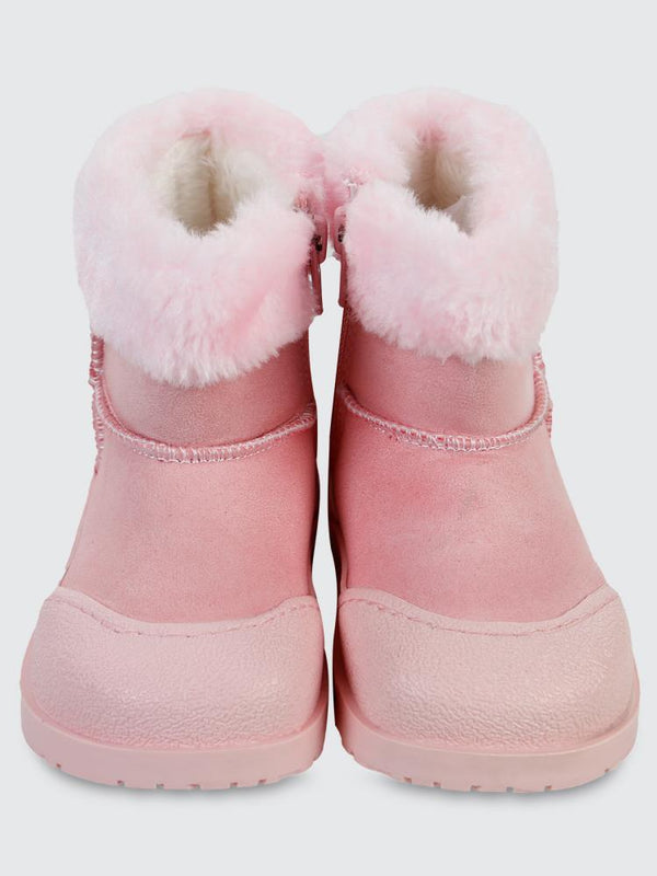 Civil Boots Süet 22-26 Numara Bot - Pembe