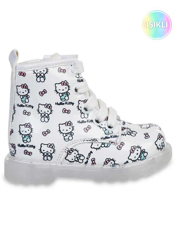 Hello Kitty Işıklı 21-25 Numara Bot - Beyaz