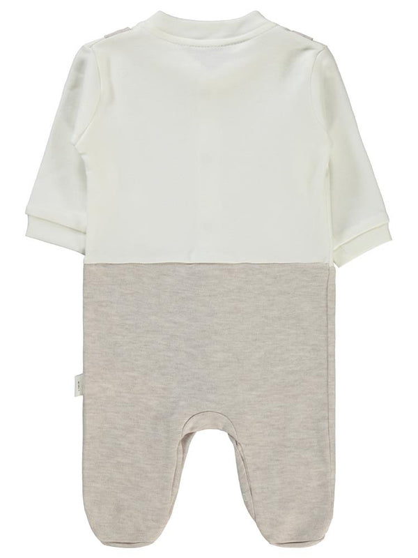 Civil Baby Askılı Papyonlu1-9 Ay Tulum - Kahverengi