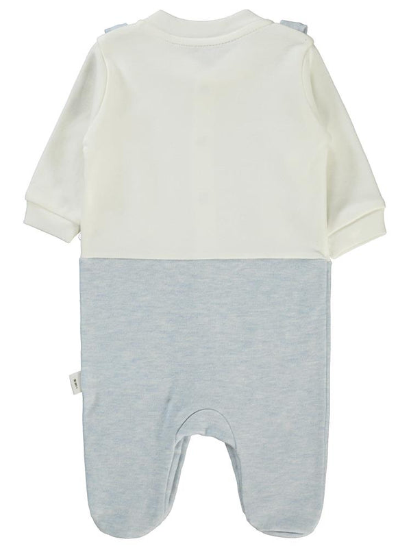 Civil Baby Askılı Papyonlu1-9 Ay Tulum - Mavi