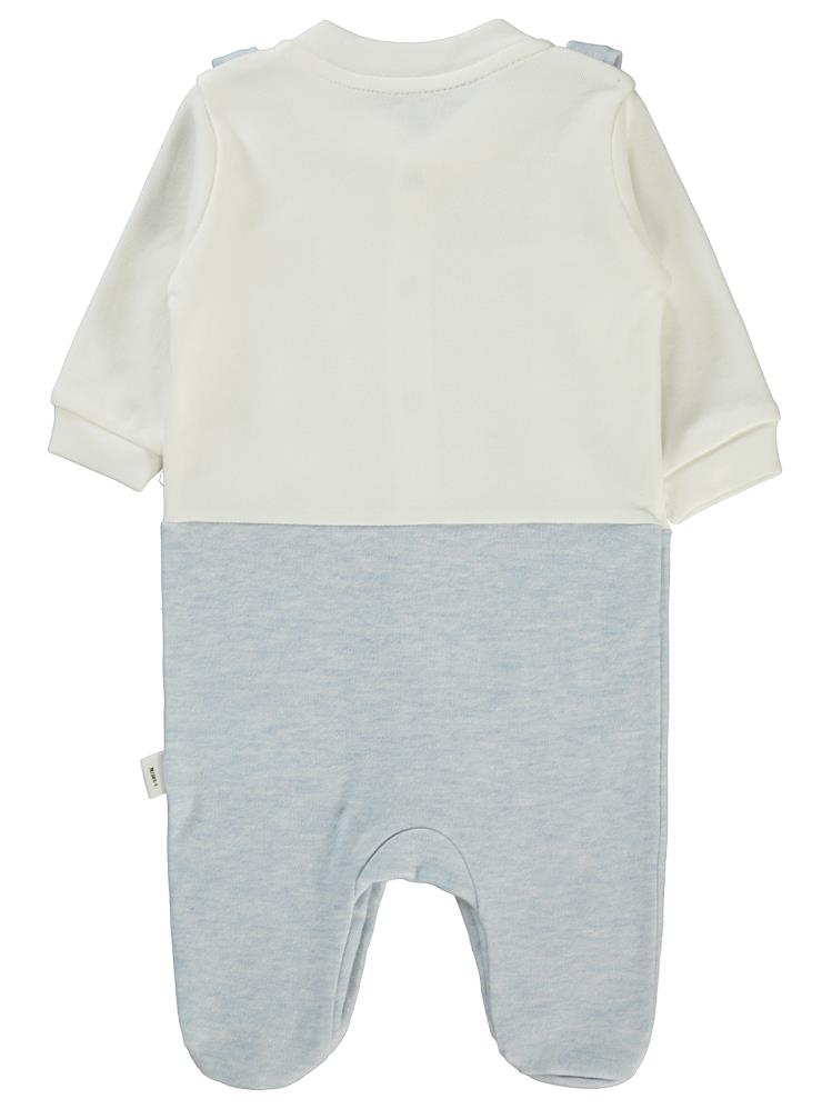 Civil Baby Askılı Papyonlu1-9 Ay Tulum - Mavi