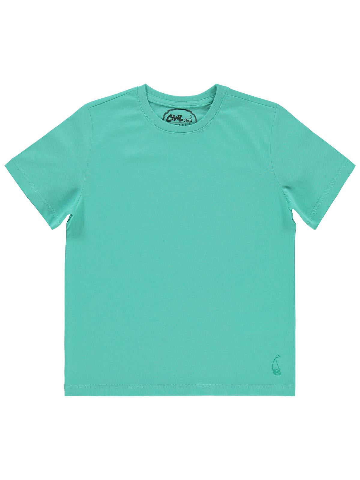 Civil Boys Yelken Nakışlı 6-9 Yaş Tişört - Yeşil