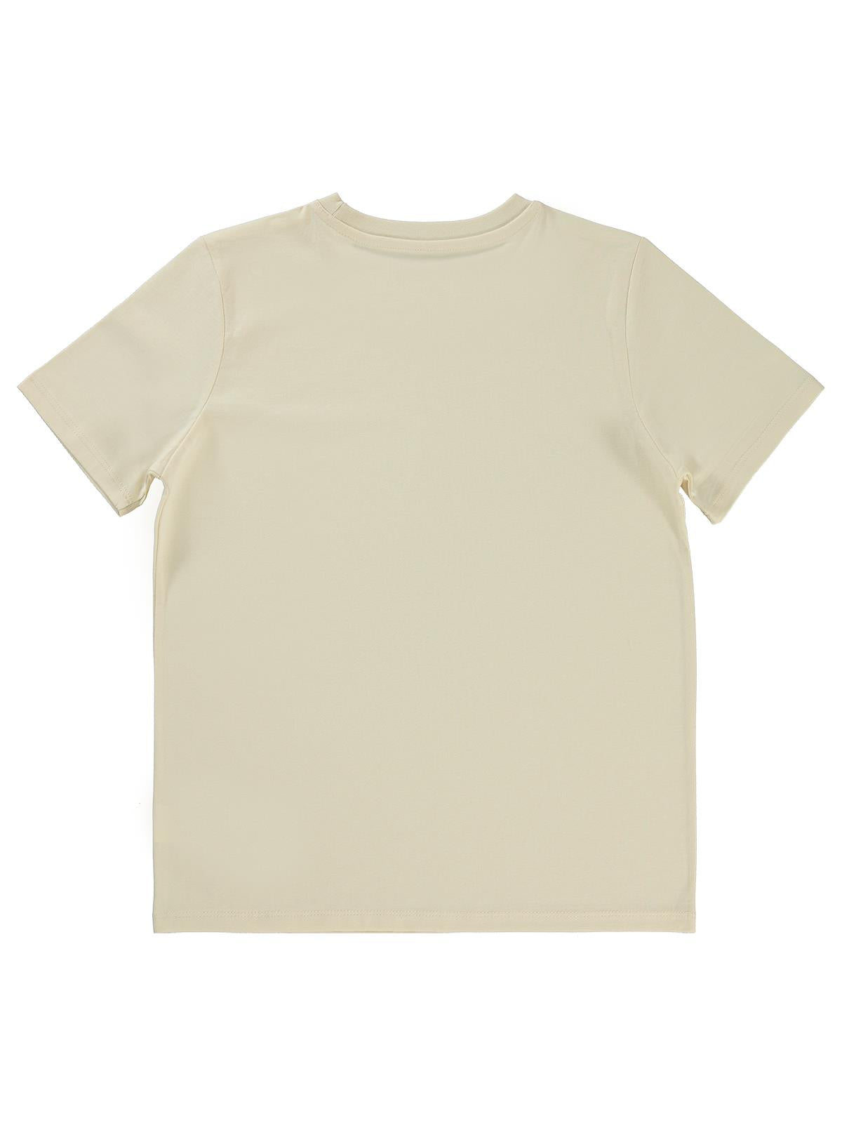 Civil Boys Yelken Nakışlı 10-13 Yaş Tişört - Fil Dişi