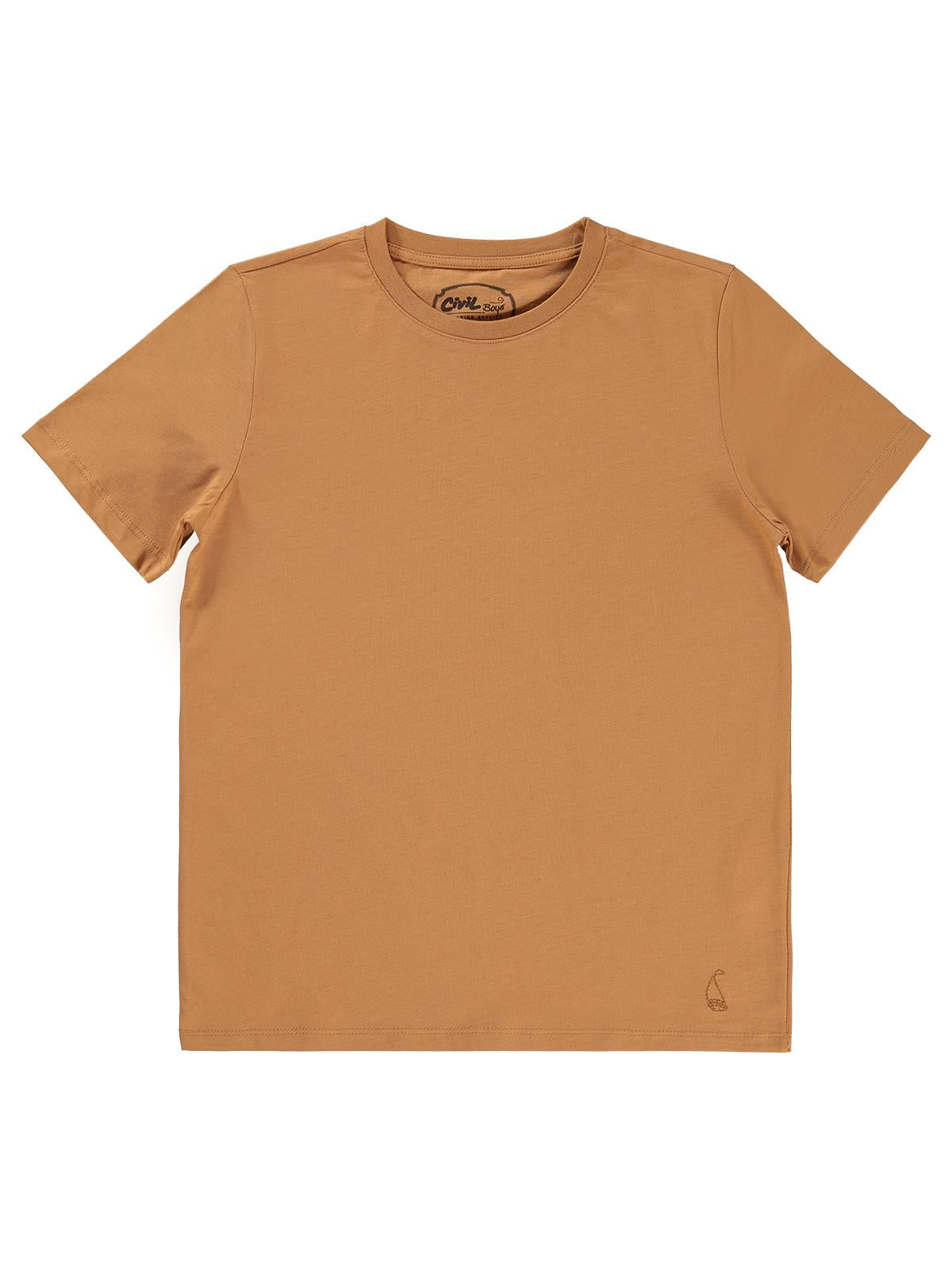 Civil Boys Yelken Nakışlı 10-13 Yaş Tişört - Turuncu