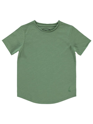 Civil Boys Flamlı Yelkenli Nakışlı 6-9 Yaş Tişört - Haki