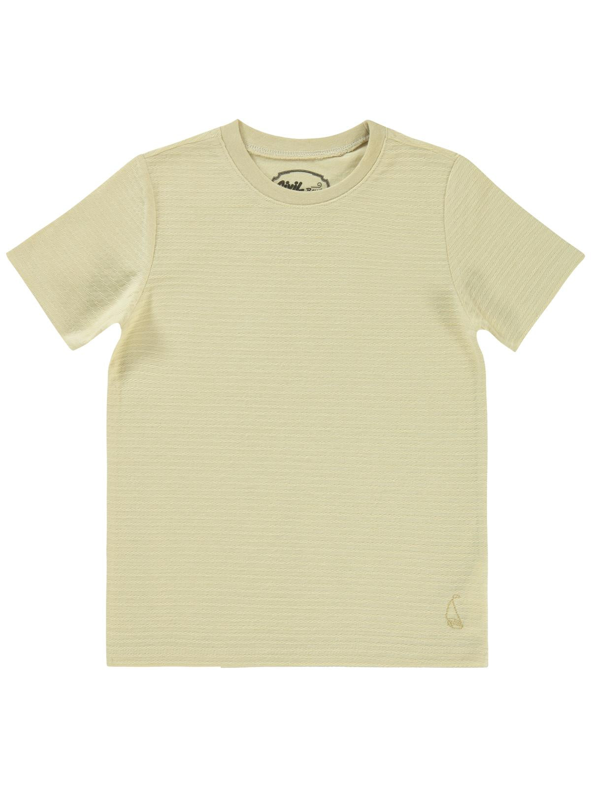 Civil Boys Yelken Nakışlı 6-9 Yaş Tişört - Bej