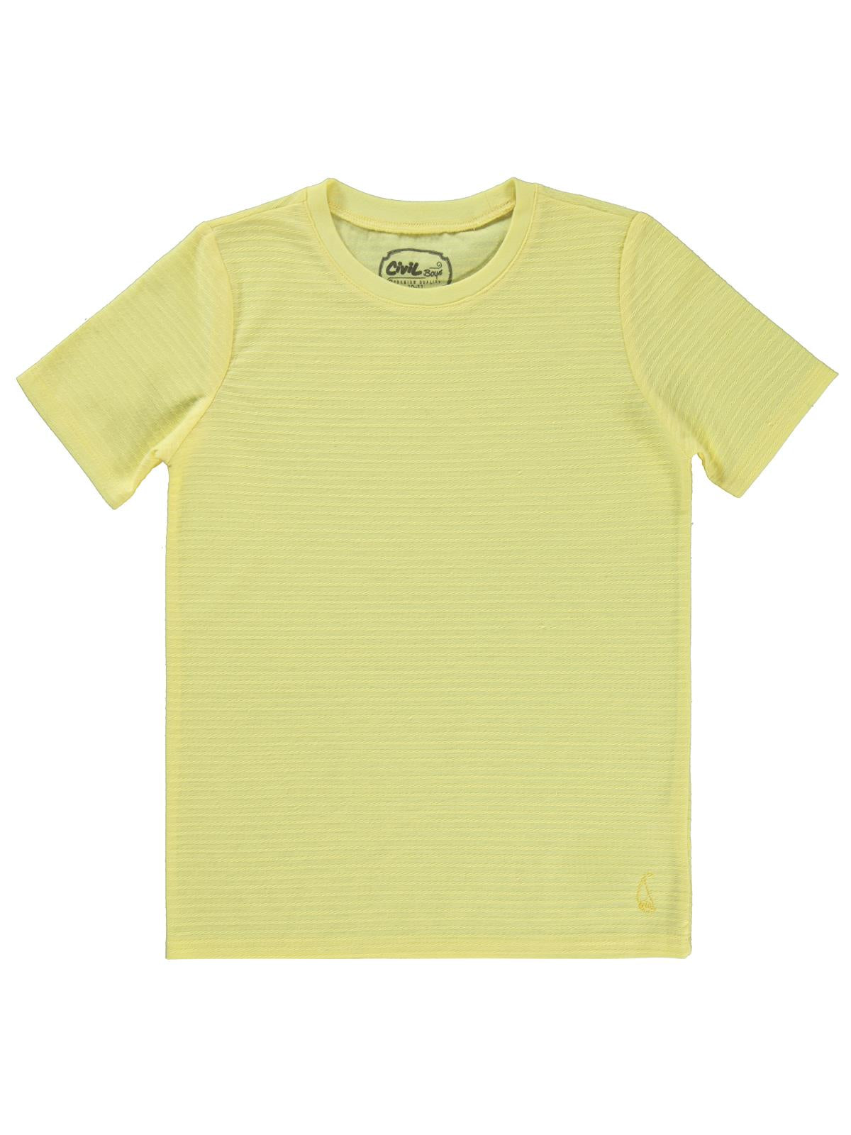 Civil Boys Yelken Nakışlı 10-13 Yaş Tişört - Sarı