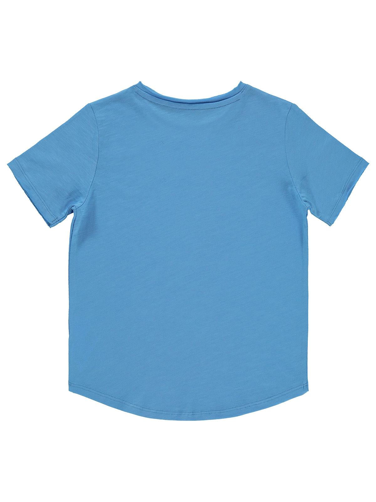 Civil Boys Flamlı Yelkenli Nakışlı 6-9 Yaş Tişört - Mavi