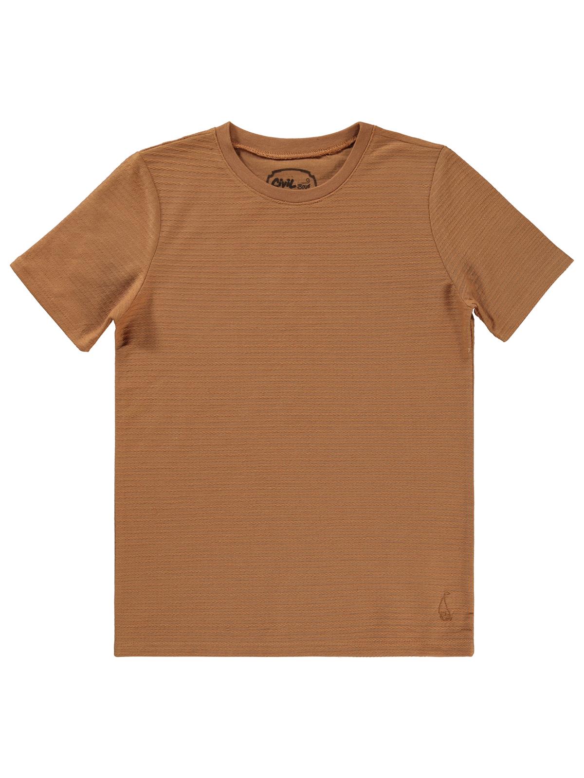 Civil Boys Yelken Nakışlı 10-13 Yaş Tişört - Turuncu