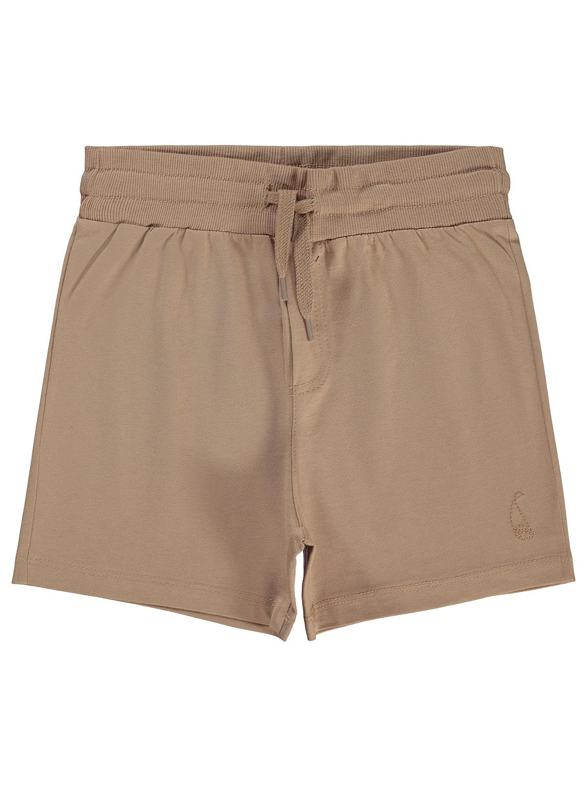 Civil Boys Yelken Nakışlı 10-13 Yaş Şort - Bej