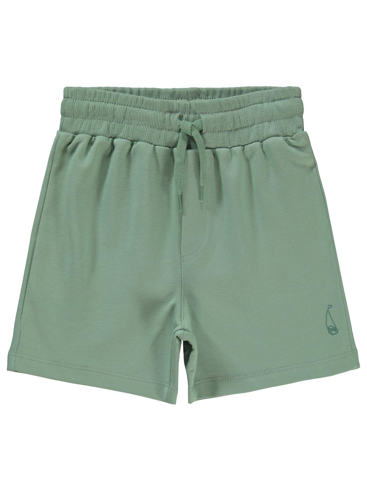 Civil Boys Yelken Nakışlı Basic 10-13 Yaş Şort - Haki