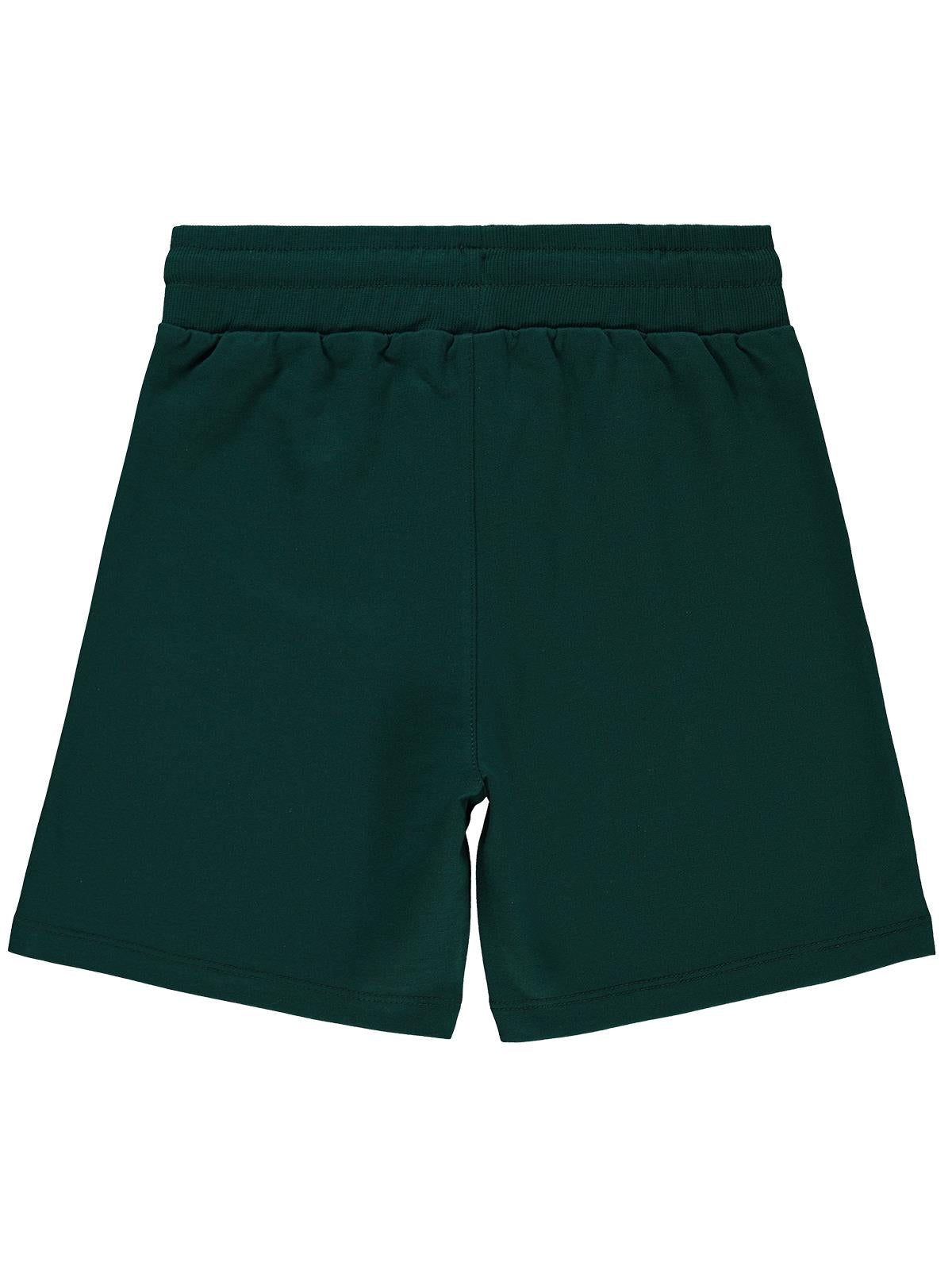 Civil Boys Yelken Nakışlı Basic 10-13 Yaş Şort - Yeşil